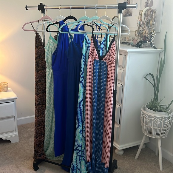 Pink & Blue Formal Maxi Dress - Picture 1 of 3